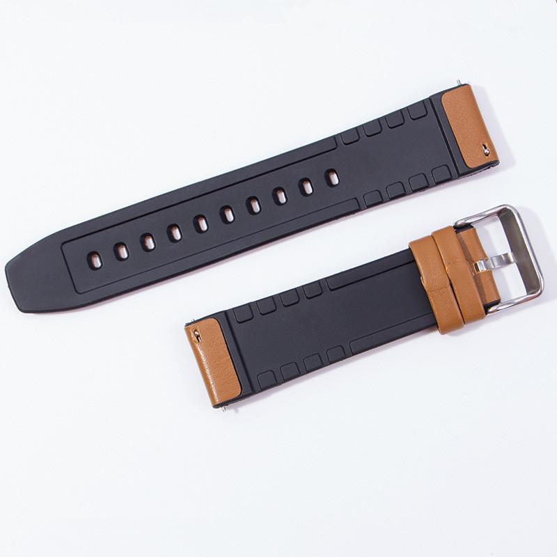 Silicone Leather Watchbands for Men Watch 22mm Genuine Leather Vintage Wrist Watch Band Strap Belt Samsung Galaxy Watch 46mm