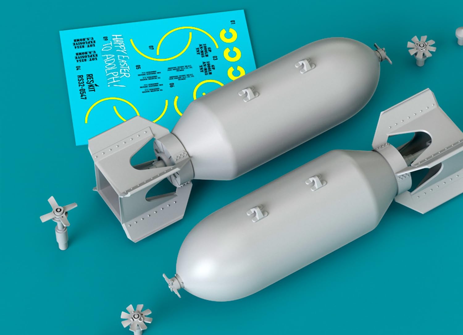 

Reskit WWII US Army Aerial Bomb Plastic Model Kit Parts 1/32 AN-M65 (AN-M59) 1000-pound (2-Pack) RSK32-0547 (Airplane)