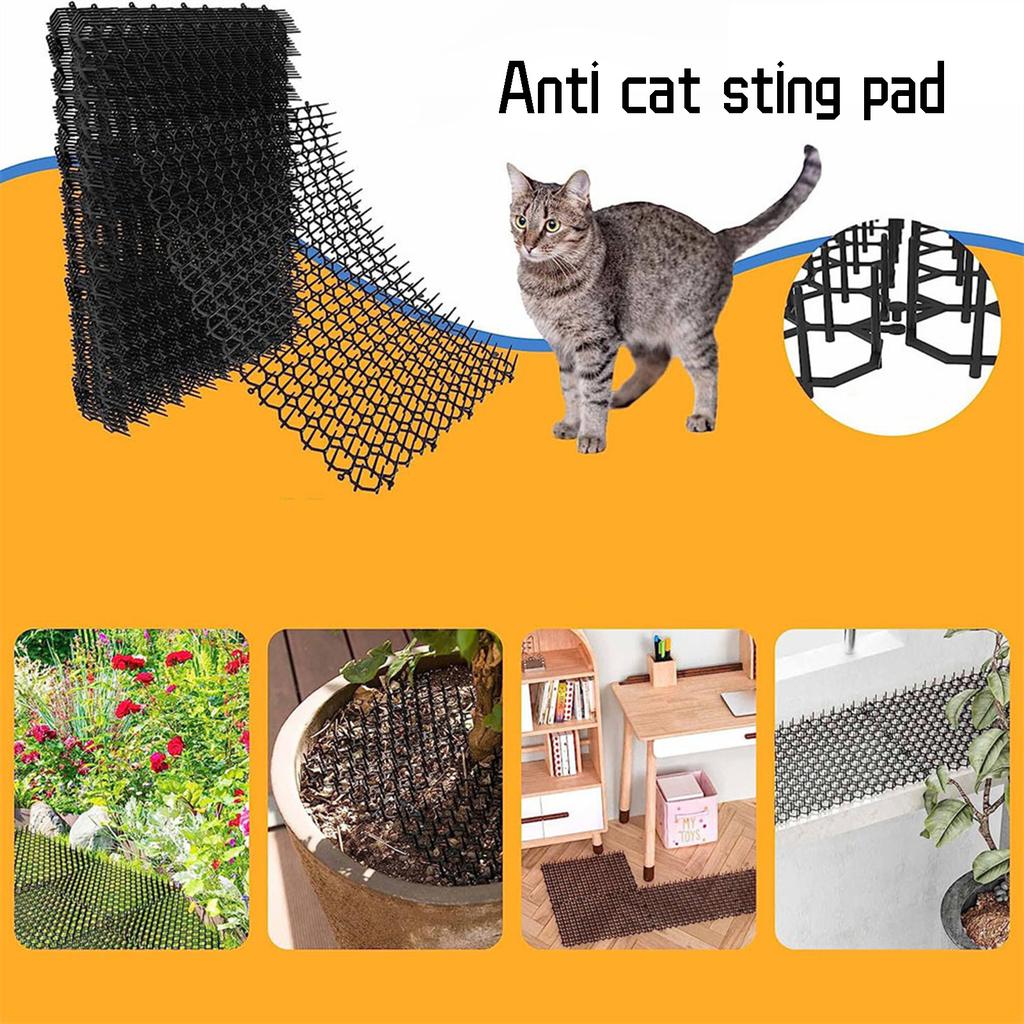 12pcs Heat Resistant ABS Cat Repellent Mat No Deformation Reliable Cat Deterrent for Preventing Pet from Defecating Anywhere