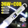 Powerful Super Bright Flashlights Telescopic Zoomable Torch Camping Long Range Portable Lamp with Hook
