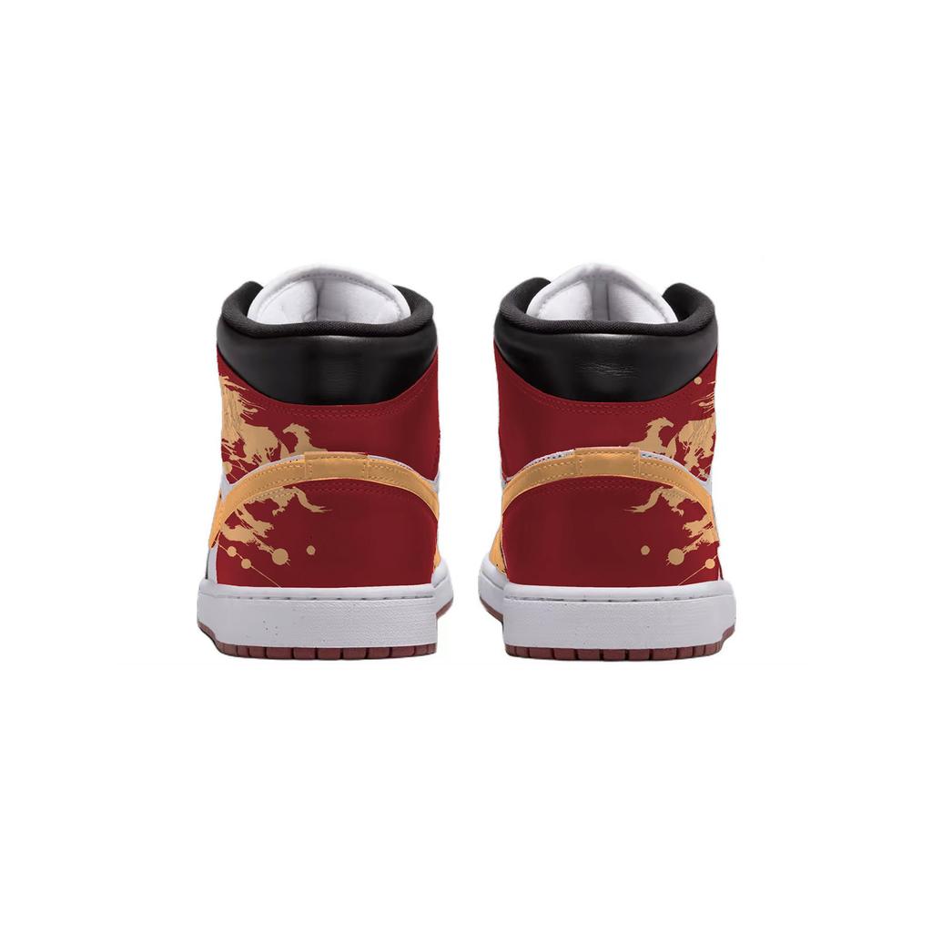 Jordan Air Jordan 1 Chi Jilingyun Mid top Scarpe da Basket Vintage Unisex Rosso Bianco DQ8426-105(Team73-)