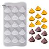 DIY Backsets für Kinder Lustige Kacke Schokoladenform, 15-Kammer Silikonform, Antihaft Hitzebeständig Mehrzweck Küchenwerkzeug Dessertform