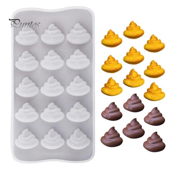 DIY Backsets für Kinder Lustige Kacke Schokoladenform, 15-Kammer Silikonform, Antihaft Hitzebeständig Mehrzweck Küchenwerkzeug Dessertform