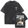Awesome Christian Jesus Bible Verse Vintage Washed Tshirts Men Women Casual Cotton Oversized T Shirts Hip Hop Retro Streetwear