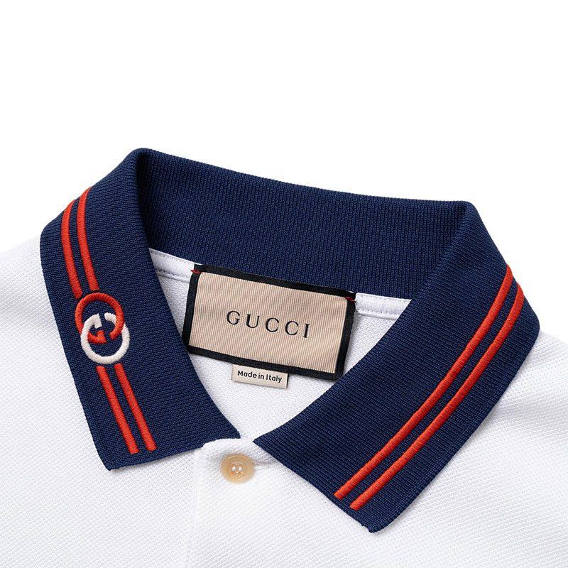 GUCCI SS22 Polo Shirt Men's White 658067-XJDI2-9692