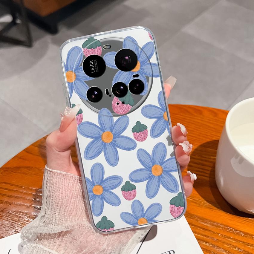 

Чехол для Xiaomi Mi 10 11 12 15 Ultra 15T с красивыми узорами свежих цветов, прозрачный мягкий ТПУ, передовая противоударная оболочка для корпуса телефона Xiaomi Xiaomi Poco C40