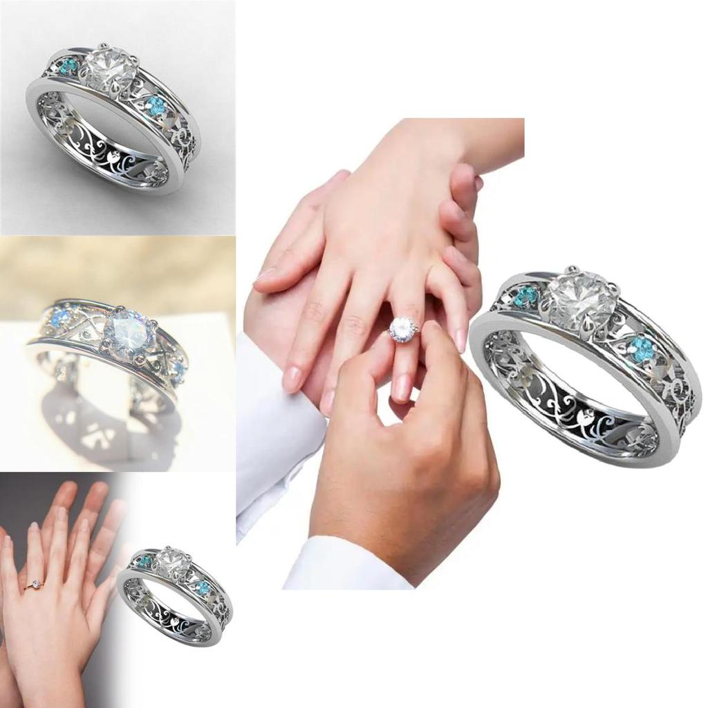 Vintage Inspired Brass Steel Ring Featuring Blue Sapphire And Cubic Zirconia For Fashion Lovers