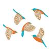 5 Pcs Wooden Flying Bird Wall Art Rustic Scandinavian Style Birds Wall Hanging Decor for Living Room Bedroom Kitchen Office Decor