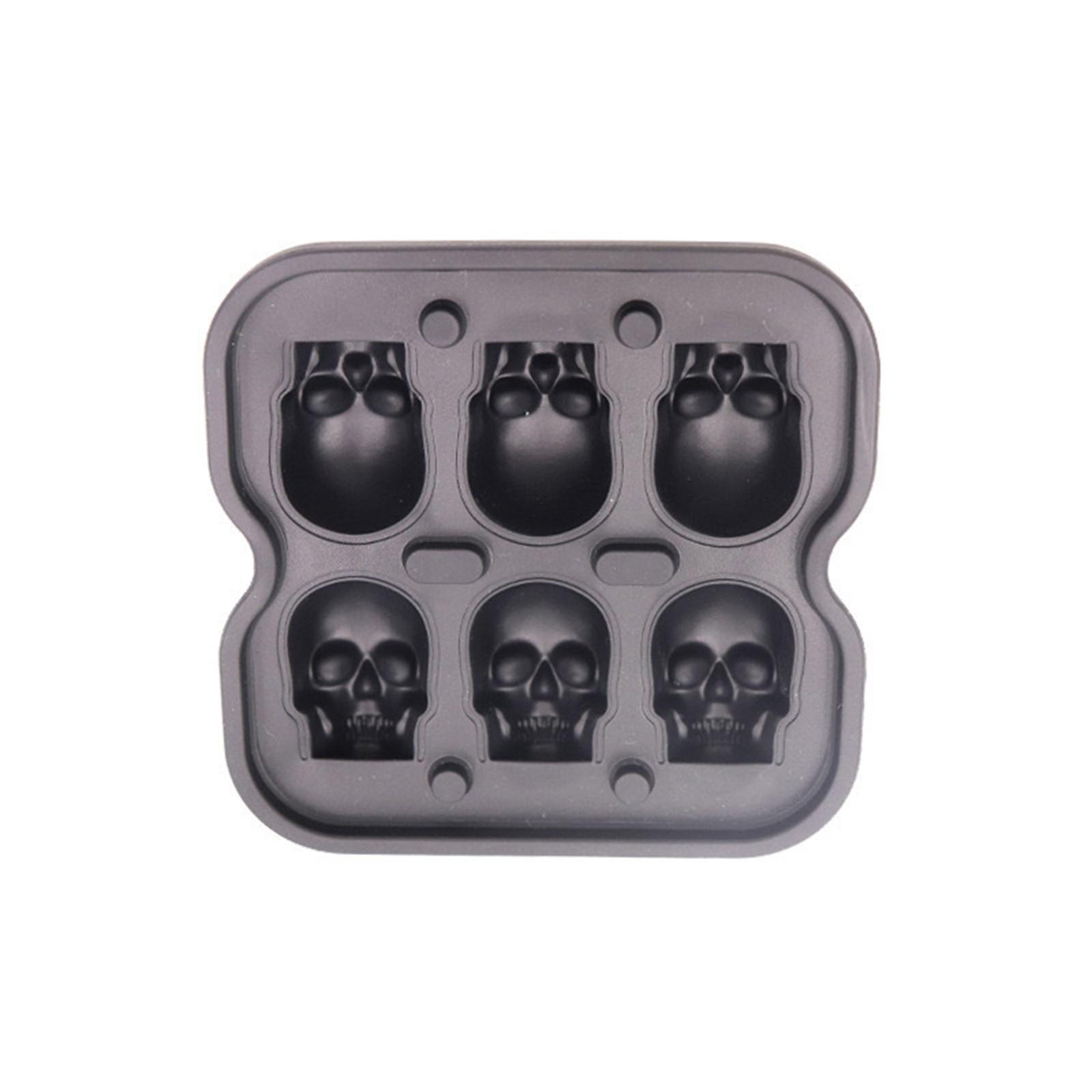 

Форма для льда, гибкий силиконовый лоток для льда, страшный льдогенератор, легко извлекаемый лед One Size чёрный