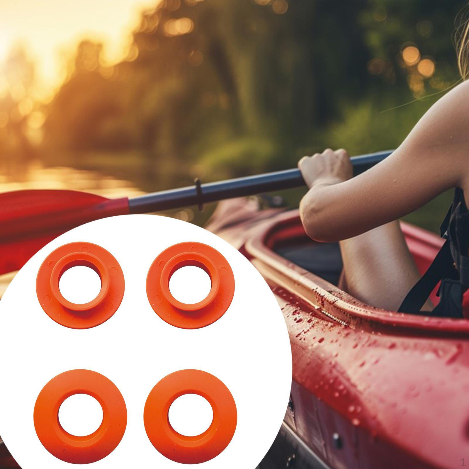 

4 байдарки - весла - защитные кольца для падающих колец Практичные ПВХ водонепроницаемые кольца с внутренним диаметром 1,14 дюйма для