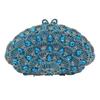 Rhinestone Evening Clutches Luxury Fan-Shape Women Crystal Wedding Party Purses WHTUOHENG  Prom Cocktail Handbags Blue/Red/White