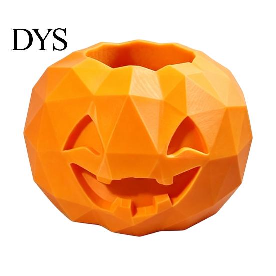 Creative Photography Props 3D Printed Geometric Pumpkin Pen Holder, Halloween Desktop Organizer, DIY Hand Painted Ornament Storage Container