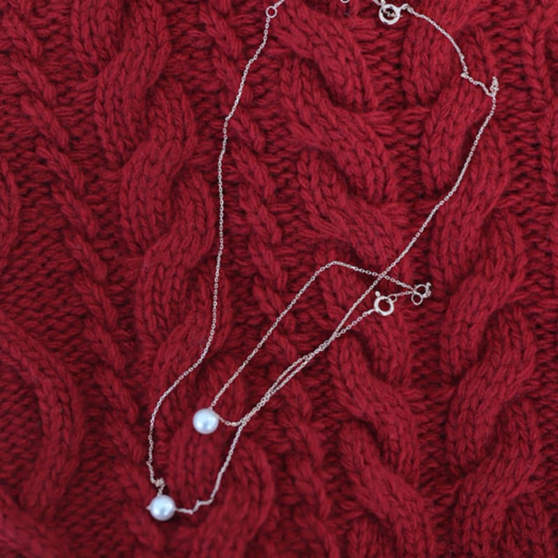 modernlike 14k gold-filled silver pearl bracelet