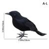 Simulare mică de pasăre falsă realistă Halloween model corb negru ornament ornament de simulare pasăre decor pentru casă animal înfiorător jucărie
