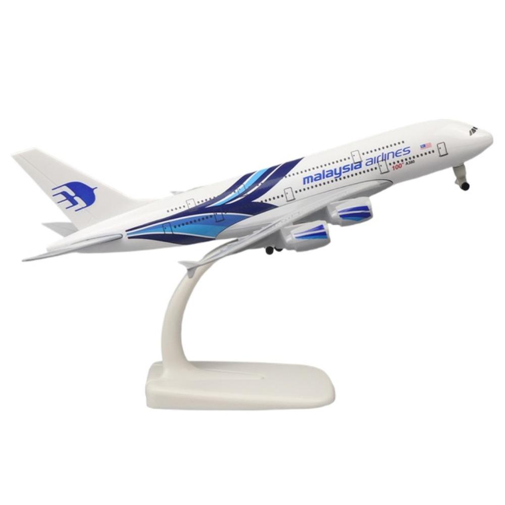 A380 Malaysian Airlines 20cm Airplane Model Diecast Simulation Alloy Toy Plane Kids Toys for Boys Aviation Collection Scale Airc