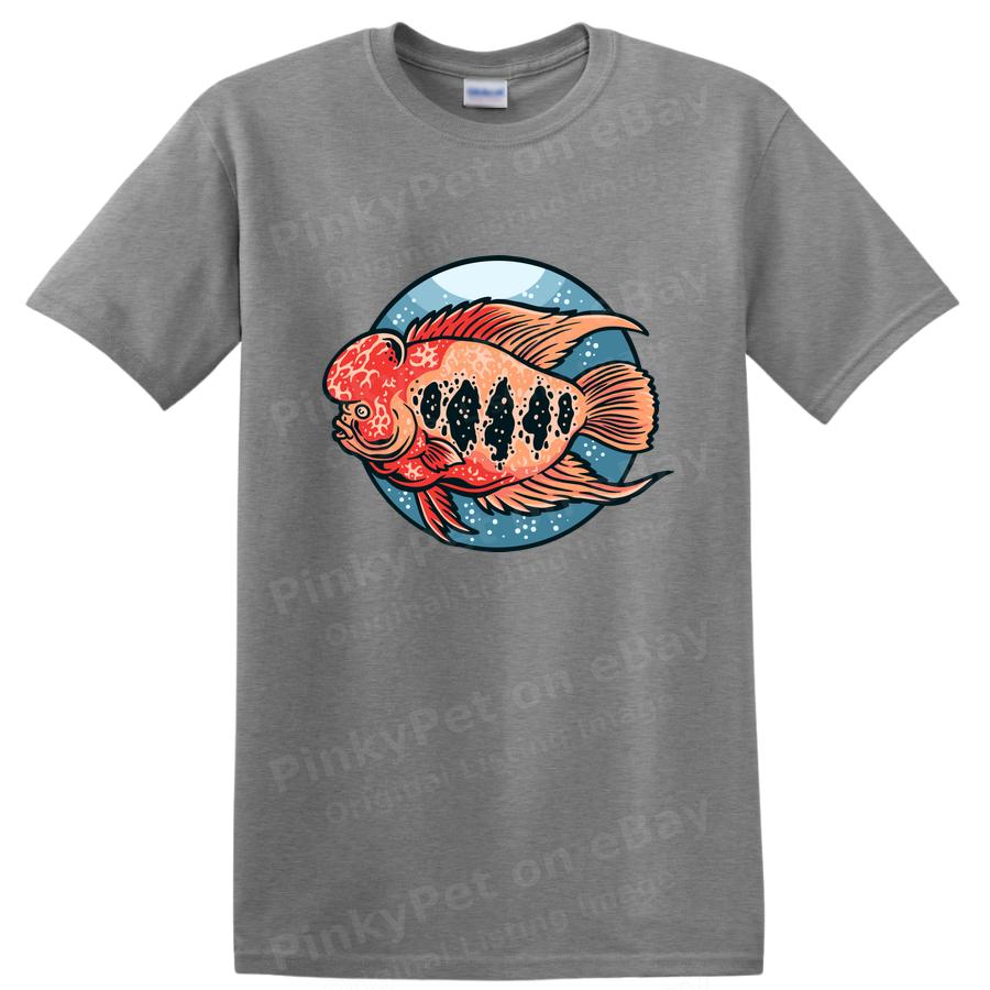 Buntes Fischdesign T-Shirt für Wasserliebhaber Vintage Tee Grafikkunst