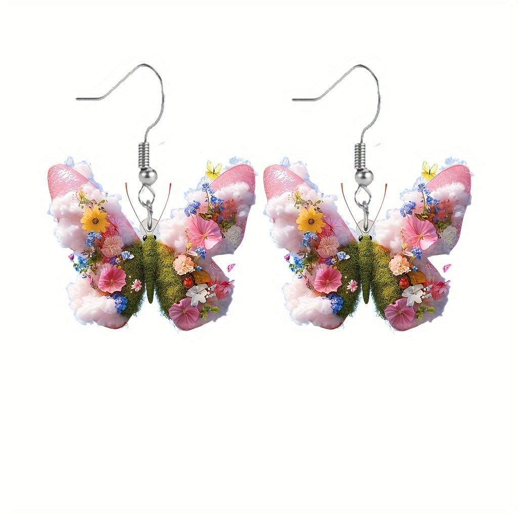 Blume Schmetterling Ohrringe