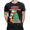 Tricouri de Crăciun South-Park pentru bărbați Bumbac pur Tricou amuzant Gât rotund Tricou Kenny Cartman Mânecă scurtă Haine Grafic