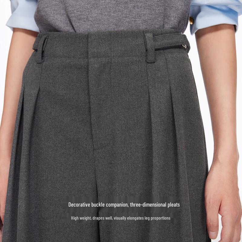 VEROMODA Women's Pleated Straight Leg Trousers