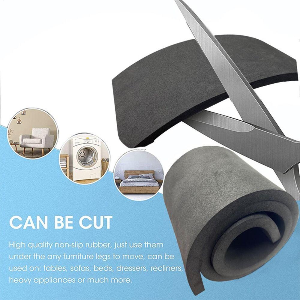 2Pcs Non Slip Rubber Rail Pads Durable Anti Skid Furniture Pad Anti-slip Pad  for Hardwood Floors