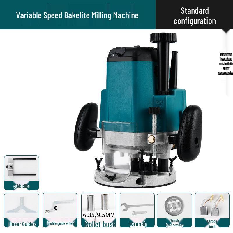 High-Power Multi-Functional Router: Industrial-Grade Bakelite Milling, Woodworking Engraving, Trimming, and Grooving Machine. Electric Tools.