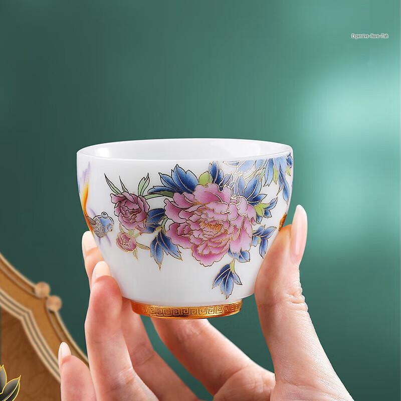 Chaxun Mutton Fat Jade Porcelain Tea Tasting Cup