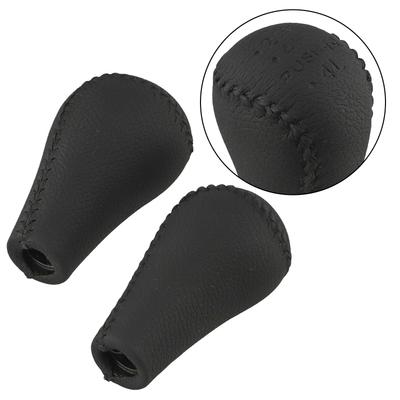 Transfer Case & Gear Shift Knobs In Black Leather for Nissan Patrol GU GQ