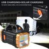 Powerful LED LED Flashlight Solar Rechargeable IP44 Waterproof Rechargeable Flashlight USB Rechargeable 8 Lighting Modes
