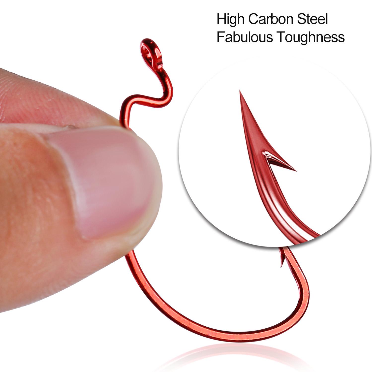 Sougayilang 50 шт. рыболовный крючок кривошип рыболовный крючок из высокоуглеродистой — фото 3