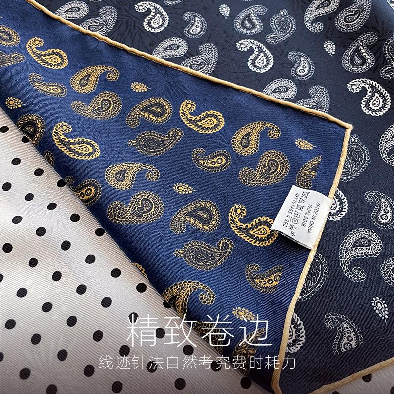 70 Square Scarves Silk Scarves Women's Spring 100% Mulberry Silk Crimped Silk Scarves High-end Design Sense Heavy 16 Mmi Silk Scarves