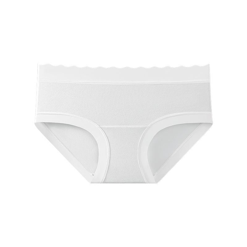 Female Summer Pure Color Skin Breathable 10A Antibacterial Cotton Crotch Elastic Hip Waist Triangle Briefs