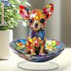 2D Flat Acrylic Dog Decoration, Indoor and Outdoor Decoration - No Battery/electricity Required, Free Day Decoration, Shop Decoration, Durable Out