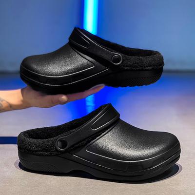 Winterfell Herren Hausschuhe Mode Clogs Schuhe Outdoor Garten Hausschuhe Weich Flauschig Rutschfest Wasserdicht Herrenschuhe
