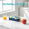 Rectangular Stainless Steel Lunch Box Removable Divided Compartments Portable Food Safe for Camping Picnic School Work