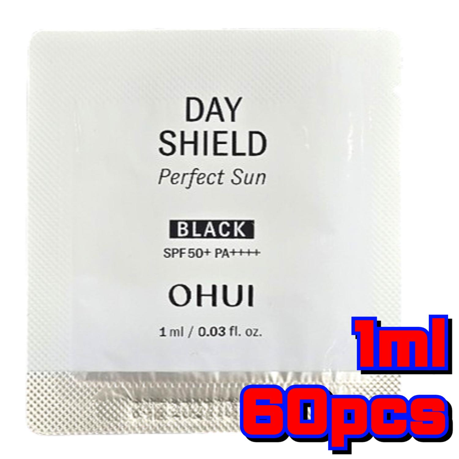 

OHUI Day Shield Perfect Sun Black 1 мл × 60 шт. | Высокая защита Корейский солнцезащитный крем Пробный набор SPF50+ PA++++ 1ml × 60pcs