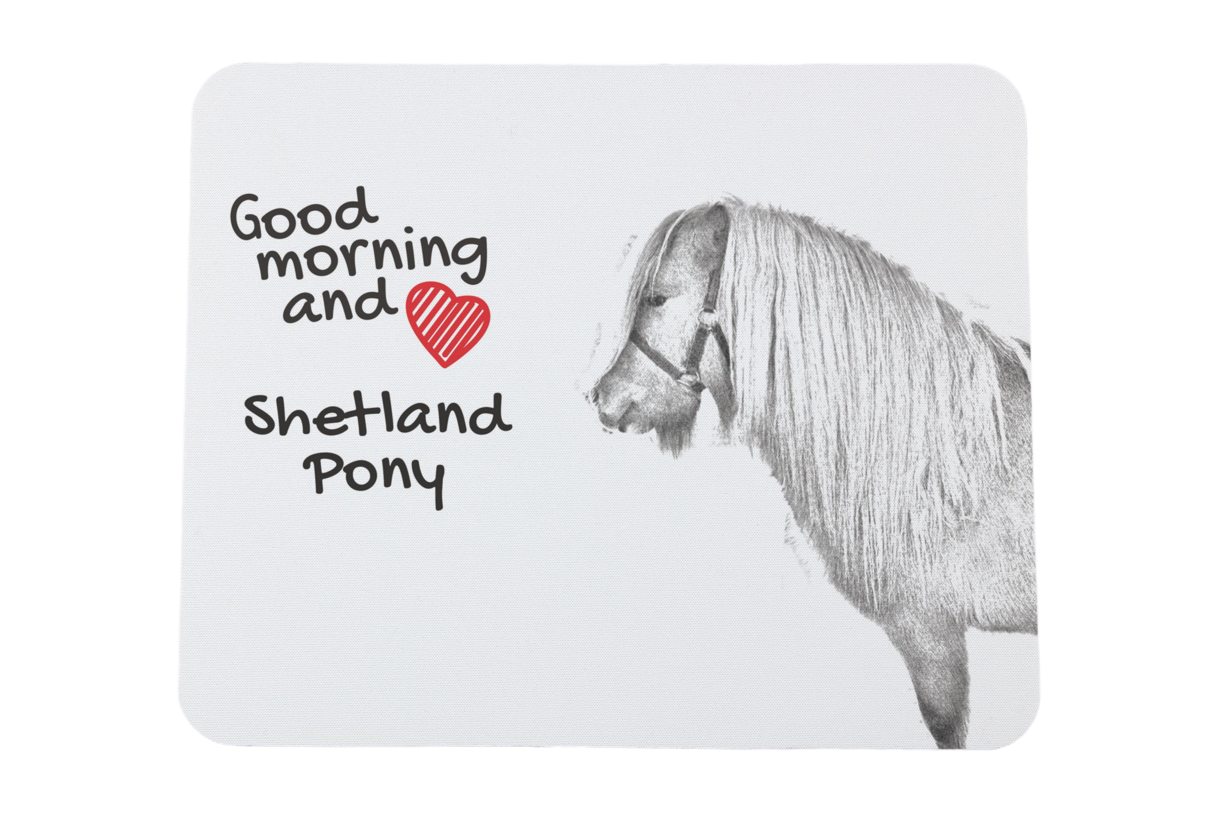 

Shetland Pony - mouse pad with print, personalized pad with a horse, unique gadget for an office worker from the Art-Dog brand білий