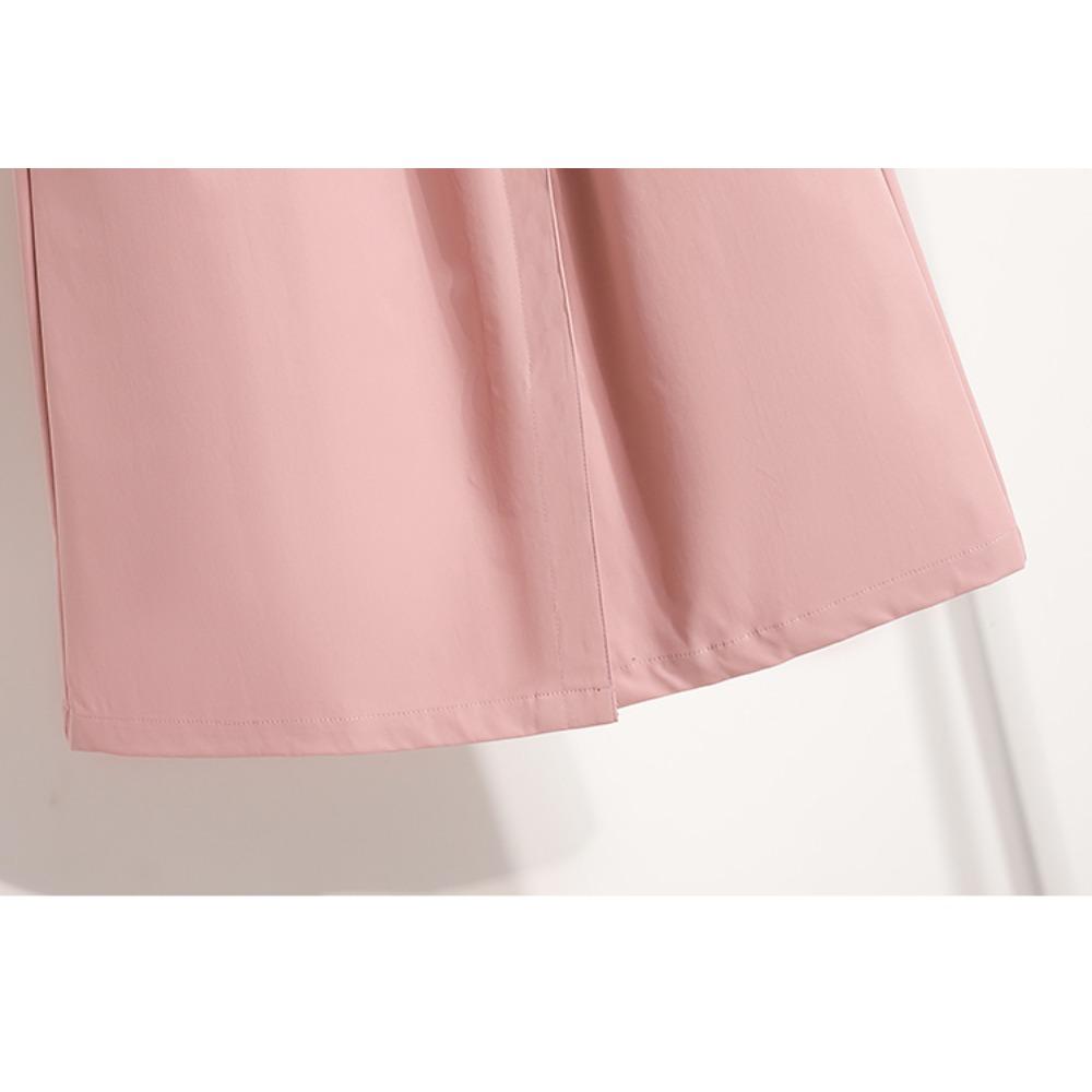 DIMANAF 2025 Übergröße Neue Frühling Elastische Baumwollröcke Damen A-Linie Mode Lockerer Rock Hohe Taille Vintage Maxi