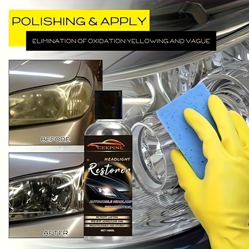 Headlight Restoration Kit – Scratch, Oxide & Yellowing Remover, Enhanced Brightness, PE Material, for All Vehicle Headlights