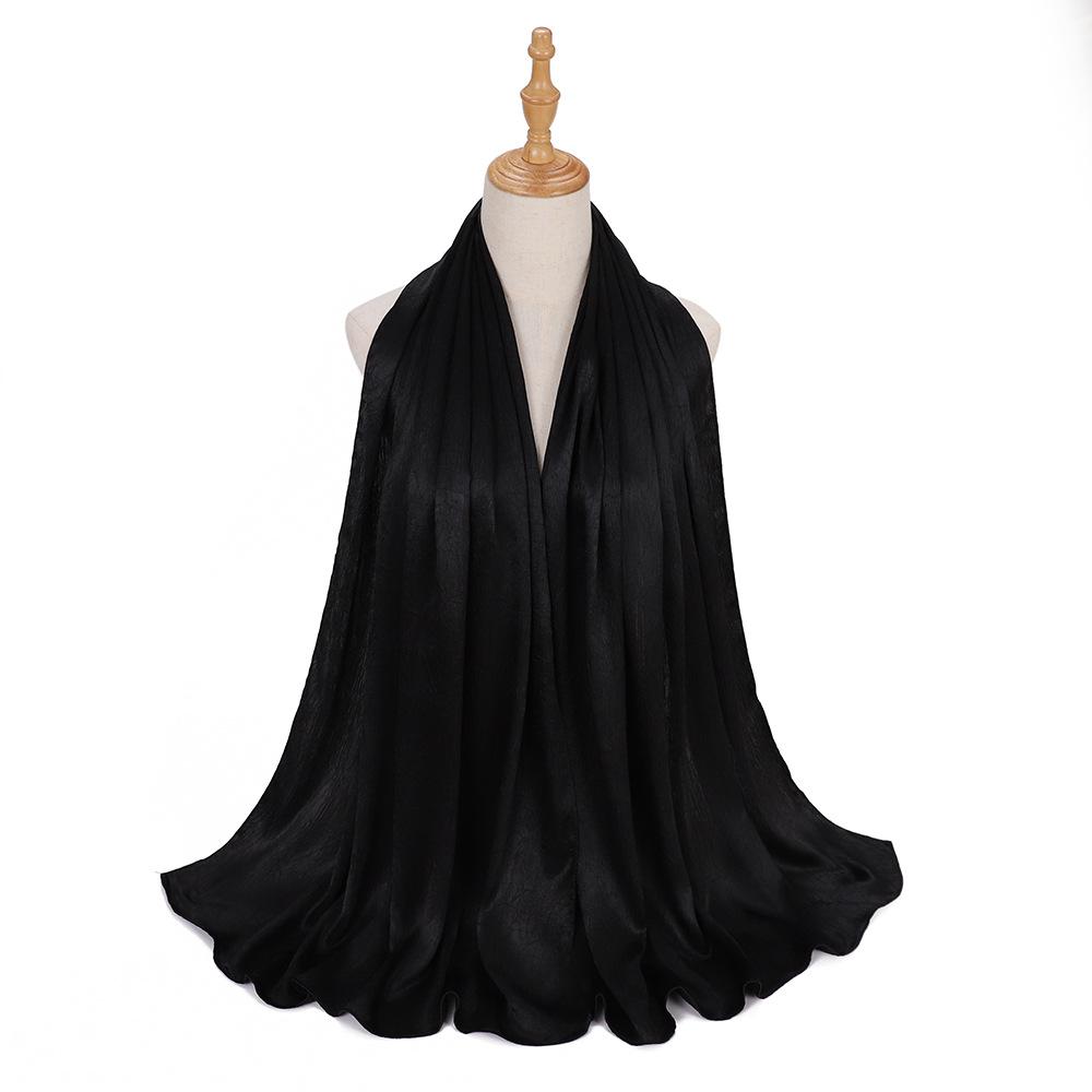 Malaysia's New Imitation Silk Smooth Satin Long Scarf Women's Shawl Head Scarves