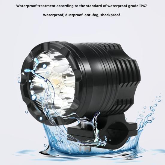 Motocyklový LED světlomet 3200 vysoce lumenů Super jasný IP67 Vodotěsný 6000K Univerzální Snadná instalace Výměna motocyklového světlometu