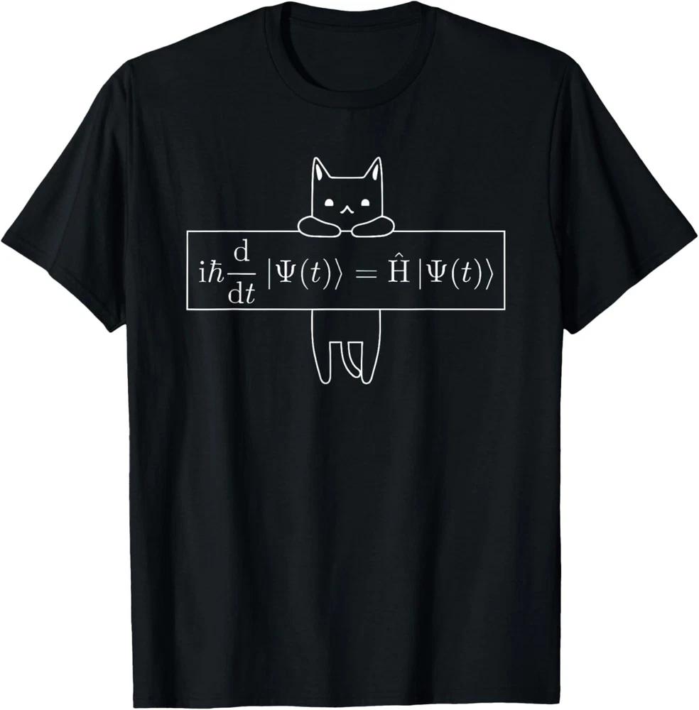 Camiseta Física Cuántica Ecuación de Schrödinger gato