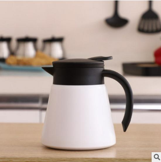 

Мини-чайник с двойными стенками и вакуумной изоляцией - Кофейник из нержавеющей стали 304 для дома или офиса 680ml красный