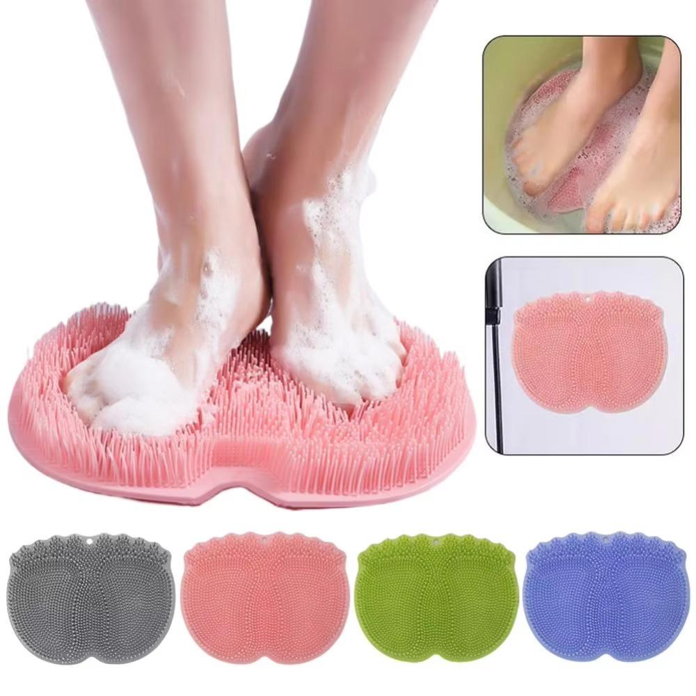 Exfoliation Silicone Foot Cleaning Massage Mat Non Slip Foot Scrubber Pad for Daily Bath Use
