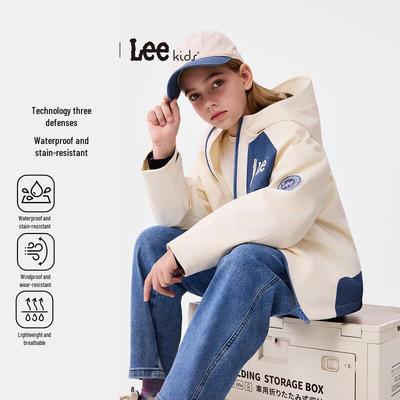 Kids Color-Block Waterproof Windbreaker Jacket