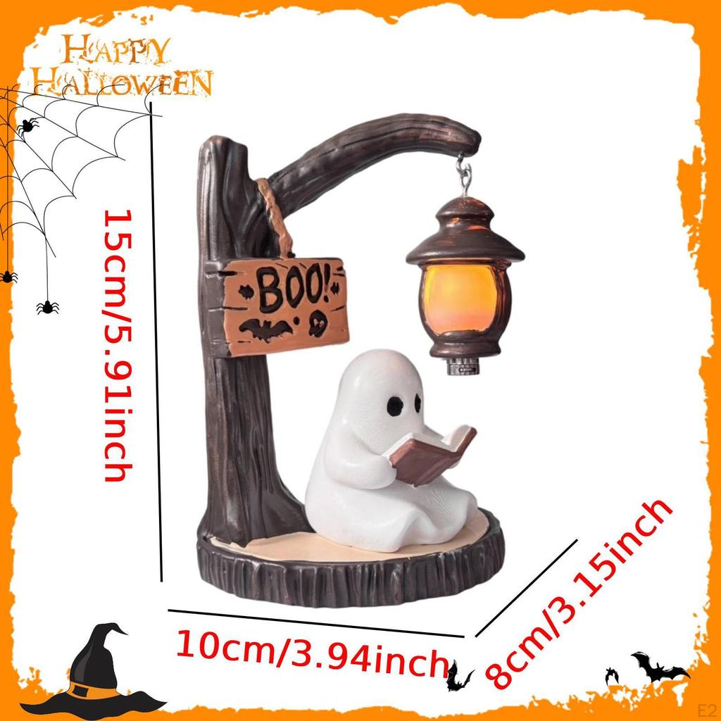 Halloween Night Light Bedside Table Lamp Ornament Party Decor,Gift Desk Reading Statue for