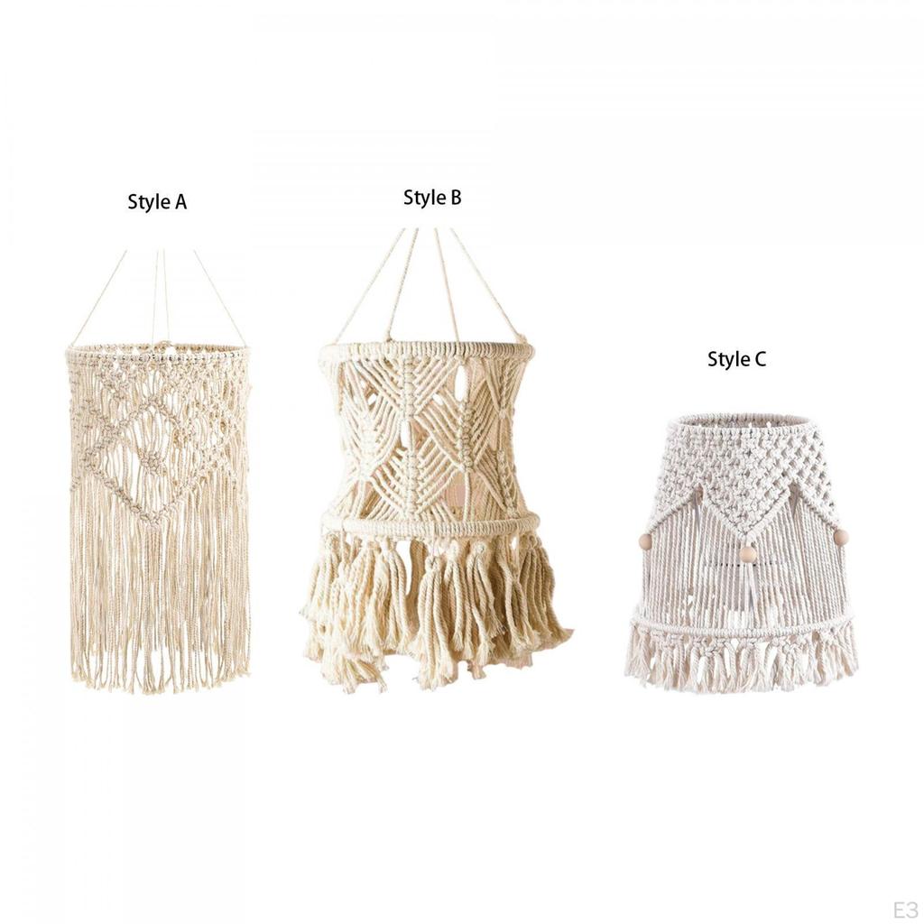 Hanging Macrame Light Shade for Ceiling, Pendant Cover Home And Office