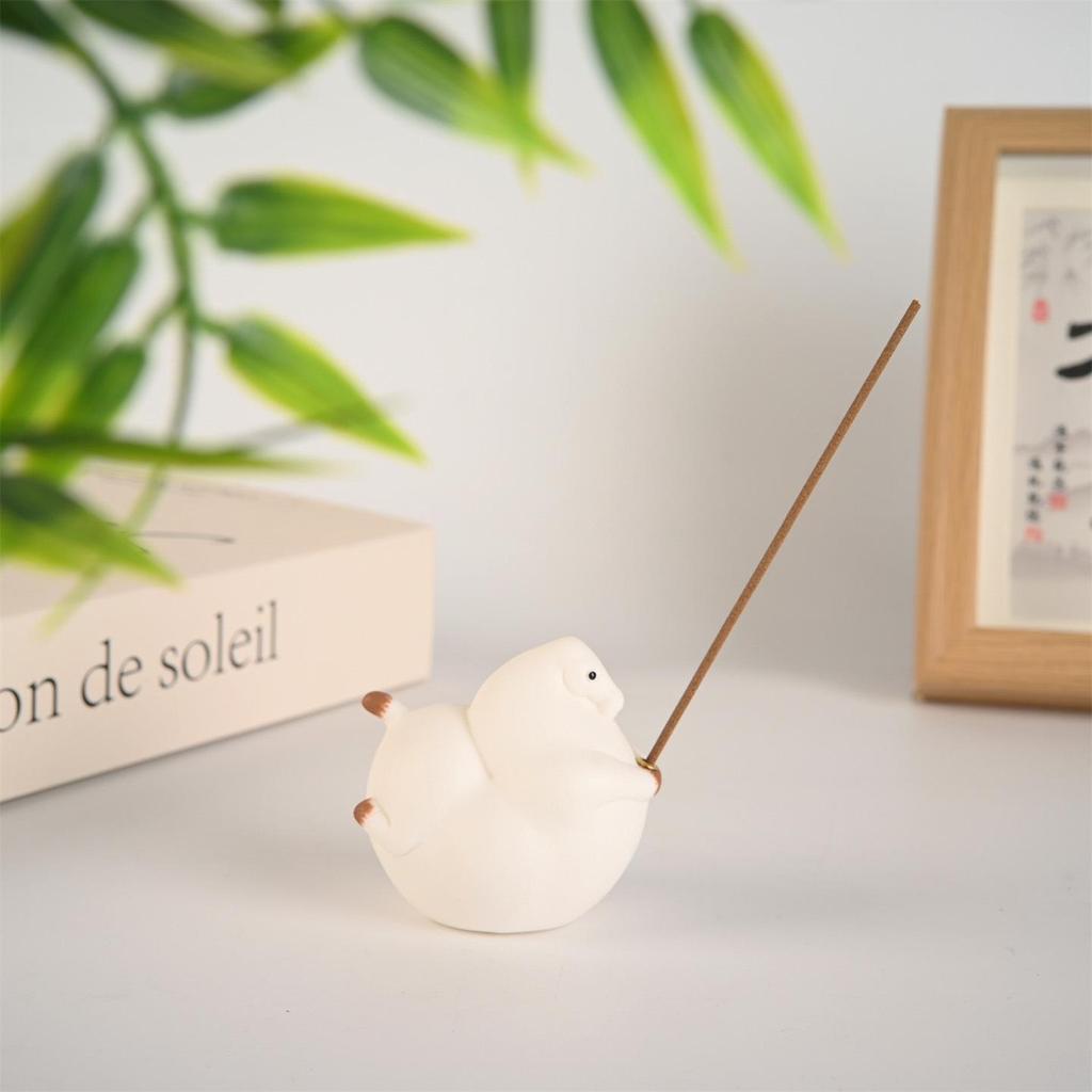 Ceramic Pony Incense Holder: Cute Ornament for Home or Office Decor