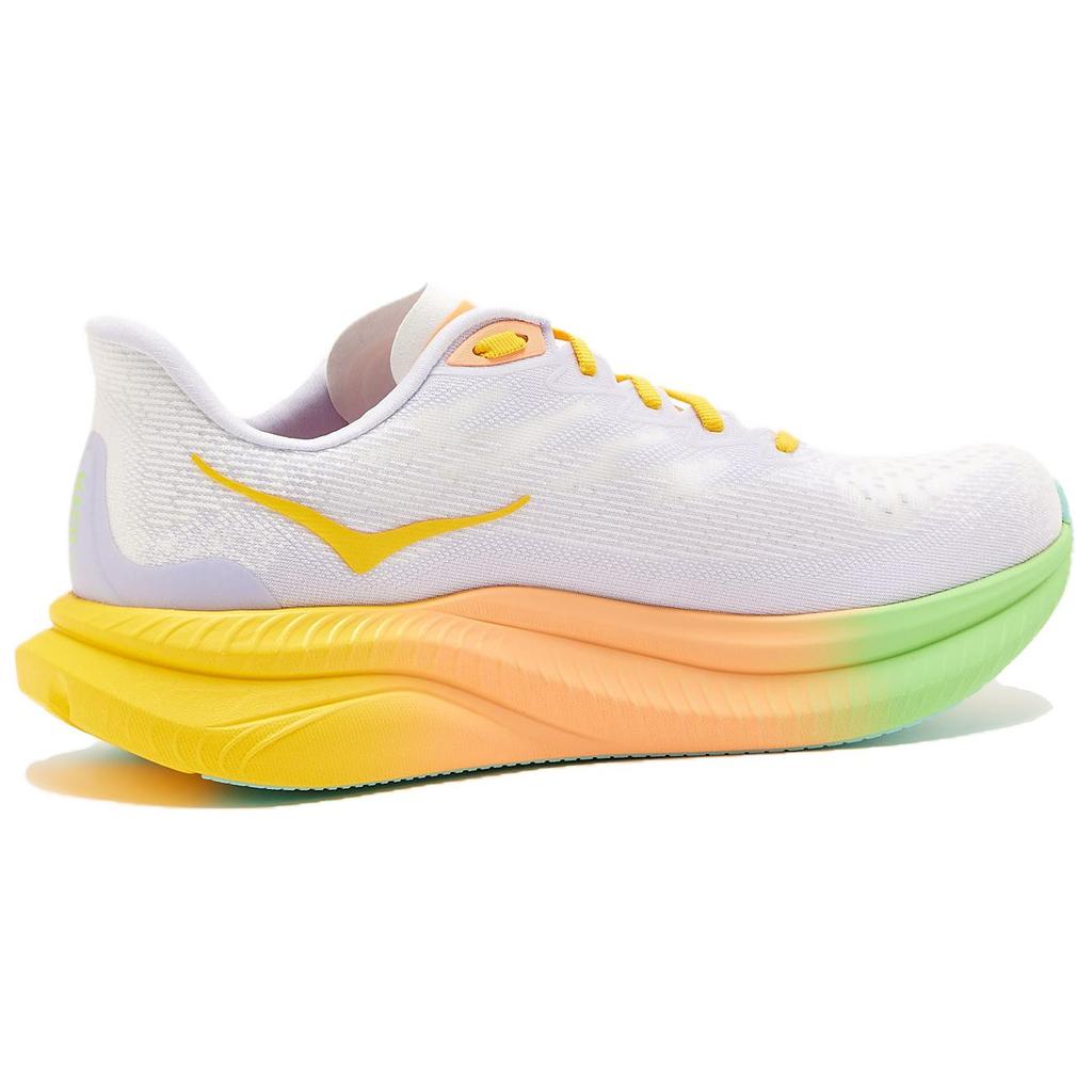 HOKA One One Mach 6 Pohodlné Všestranné Protišmykové Odolné Nízke Bežecké Topánky Pánske Bežecké Topánky Mrazivo Biela 1147790-FTST