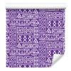 Polynesian Geometric Pattern Wallpaper Purple and Lavender 50x1000