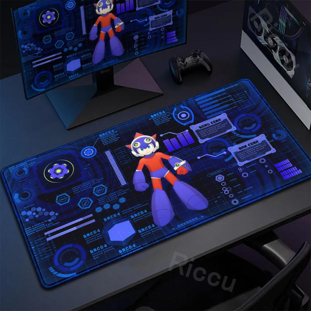 xcm Mousepad Megaman Anime Keyboard Pad Xxl Table Protector Rubber Carpet Pc Office Accessories Gamer Nonslip Speed Deskmat